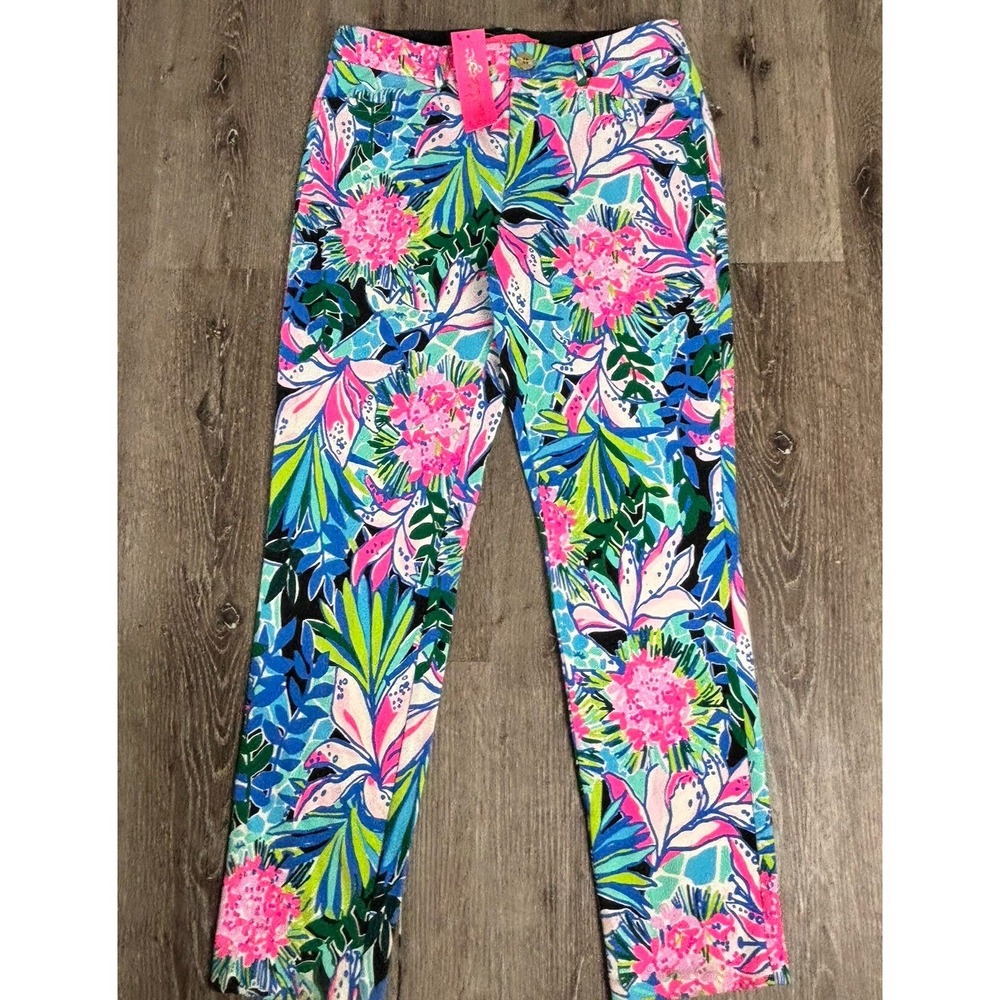 LILLY PULITZER Kelly Knit Pants 8 You Me And‎ Giraffee Onyx Print 7098 NWT